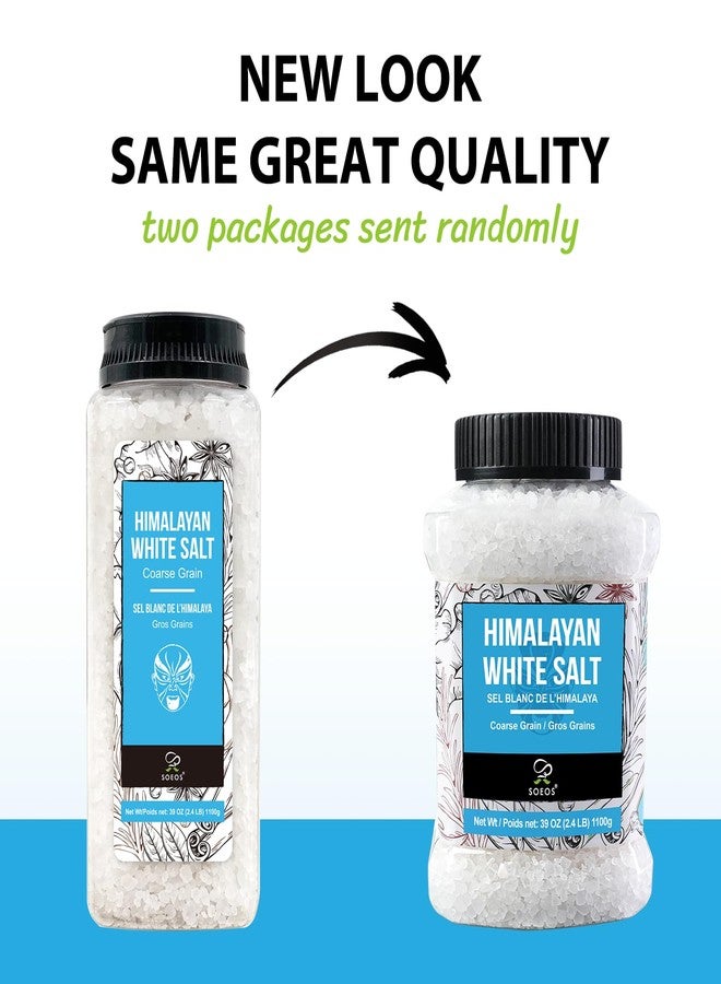 Soeos Himalayan White Salt, Coarse Grain, 39 oz (2.4 Pound), Non-GMO and Nature Himalayan Salt, Sea Salt for Grinder Refill, Healthier Table Salt Substitute (Pack of 1) - Image 3