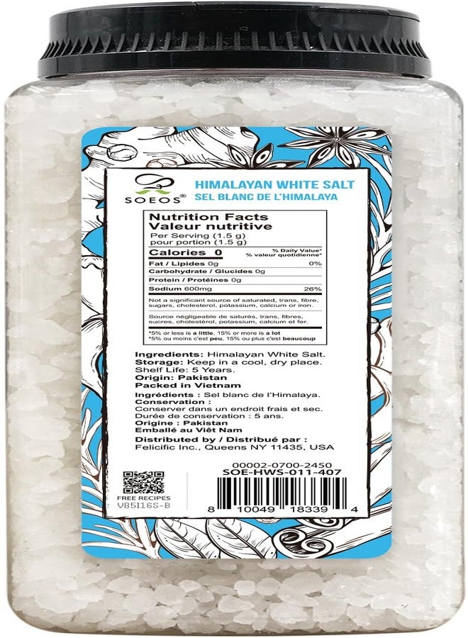 Soeos Himalayan White Salt, Coarse Grain, 39 oz (2.4 Pound), Non-GMO and Nature Himalayan Salt, Sea Salt for Grinder Refill, Healthier Table Salt Substitute (Pack of 1) - Image 2