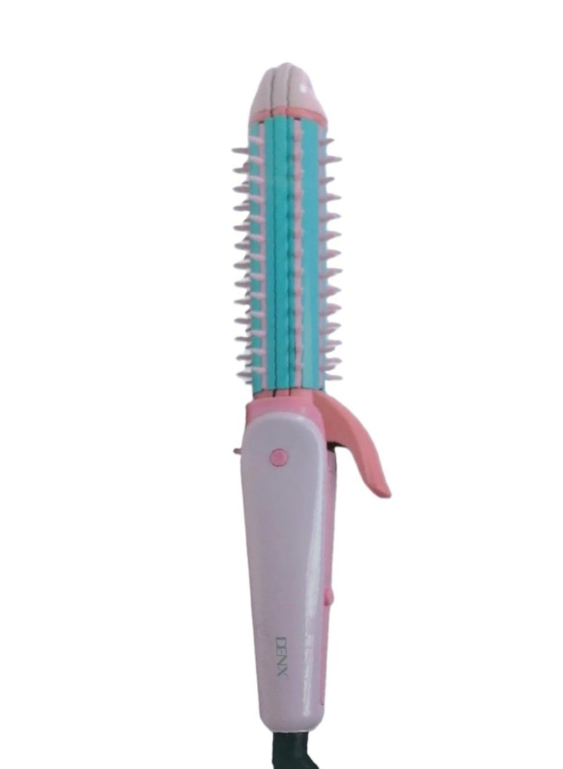 Denx 3 In 1 Multifunctional Hair Styler Curling Iron Straightener Ceramic Hair Curler Wavy Styling Tool Fast Heat Hair Straightening & Curling Comb Multicolor - Image 2