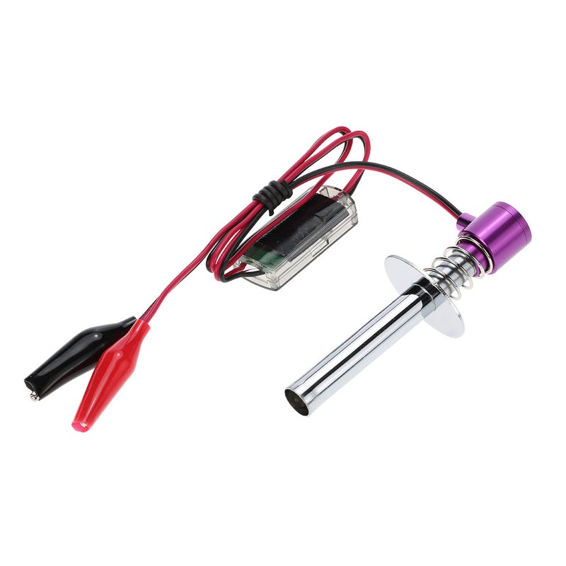 Electronic Glow Plug Igniter - 6-12V Input Voltage, Lightweight Design, Metal Material, With Alligator Clip for 1/10 HSP Nitro Cars - Image 2