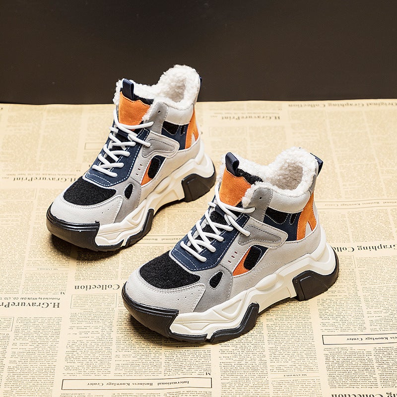 Snow Boots Women''s Winter Walking Mao Mao Shoes New Fleece-lined Thickened Warm Increased Large Cotton Shoes Waterproof Platform Torre Shoes - Image 4