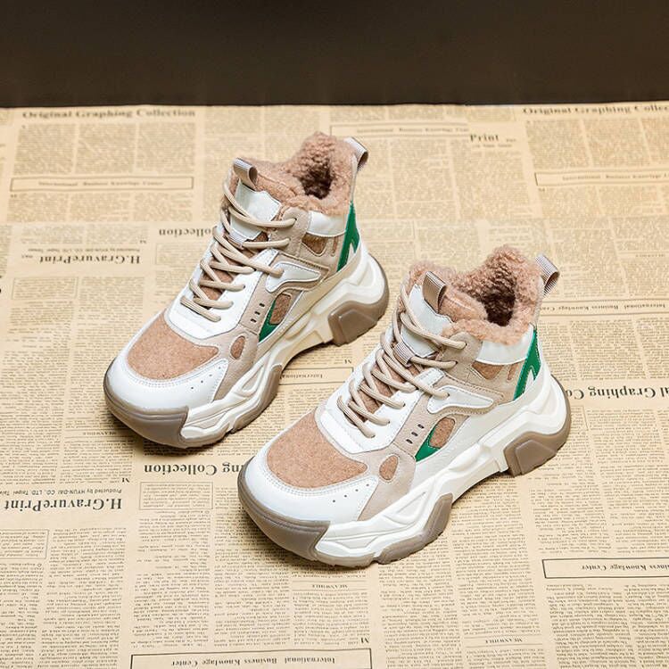 Snow Boots Women''s Winter Walking Mao Mao Shoes New Fleece-lined Thickened Warm Increased Large Cotton Shoes Waterproof Platform Torre Shoes - Image 3