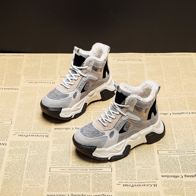 Snow Boots Women''s Winter Walking Mao Mao Shoes New Fleece-lined Thickened Warm Increased Large Cotton Shoes Waterproof Platform Torre Shoes - Image 5