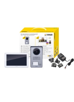 Vimar Vimar K40945 Single-Family Smart Video Door Phone Kit with Wifi Hands-free Touch Screen Monitor, White  - Image 1