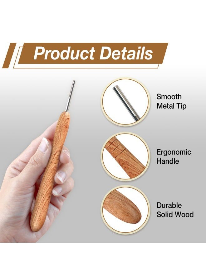 Savina Wooden Paper Bead Roller with Slotted Metal Tip - Handcrafted Hardwood Quilling Tool with Ergonomic Handle for DIY Paper Jewelry & Bead Making Crafts (1) - Image 3