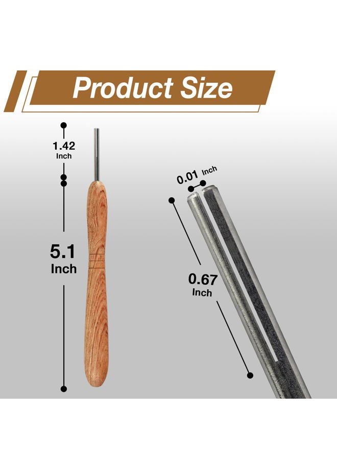 Savina Wooden Paper Bead Roller with Slotted Metal Tip - Handcrafted Hardwood Quilling Tool with Ergonomic Handle for DIY Paper Jewelry & Bead Making Crafts (1) - Image 2
