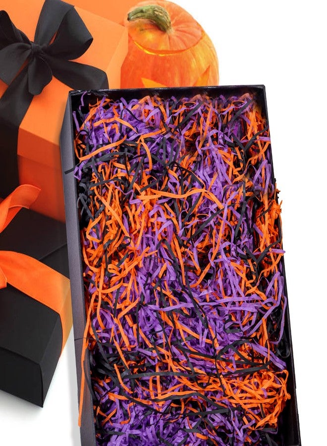 Gloreyan 3 Colors Halloween Shredded Paper Filler, Raffia Paper Grass Tissue Paper for Gift Wrapping Basket Box Filling Birthdays Weddings Party Supply(8.5oz - Image 3