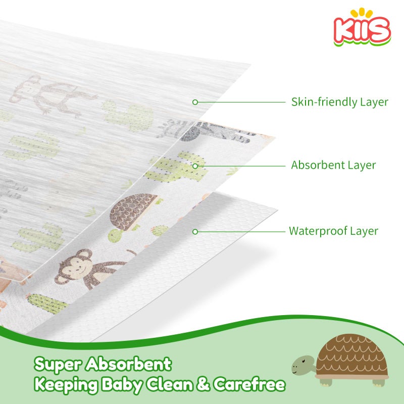 KIIS Disposable Baby Bibs for Baby Boys and Girls - Individually Packaged - Hygienic, Soft and Leakproof Baby Bibs (60 PCS) (Animal) - Image 3