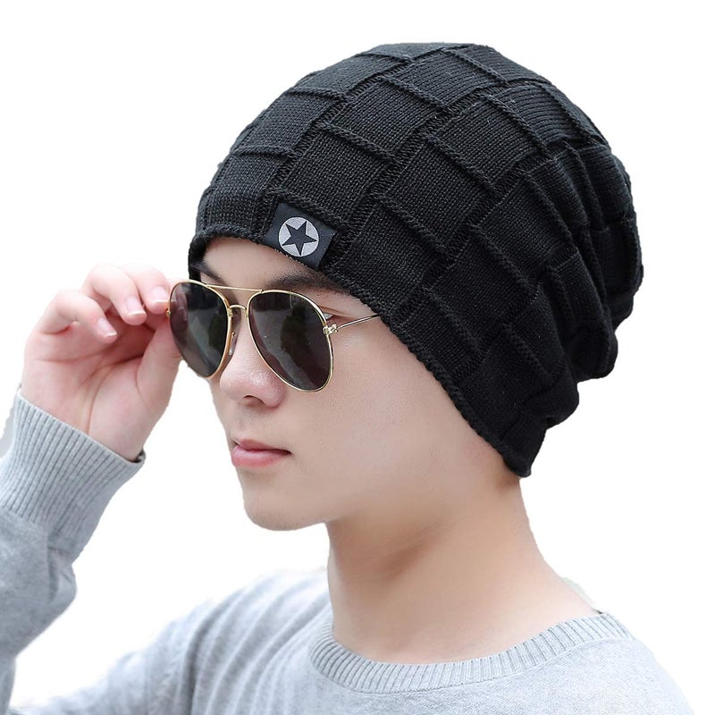 iSWEVEN Unisex Wool Cap (ISW_NWC4047A_Black_Free Size) - Image 4