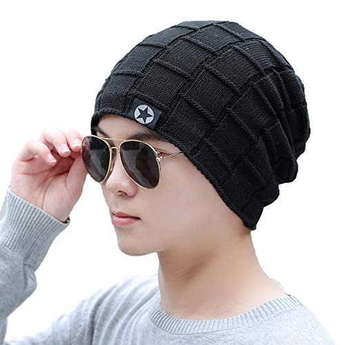 iSWEVEN Unisex Wool Cap (ISW_NWC4047A_Black_Free Size) - Image 1