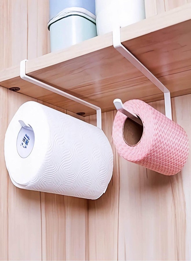 TQEONKL Tumbler Lid Organizer 3Pcs, Horizontal Tumbler Lid Storage Hooks, Space Saving Cup Lid Holders, Under Cabinet Tumbler Lid Hooks for Kitchen Organizer, Hanging Paper Towel Rack Hanger Storage - Image 3