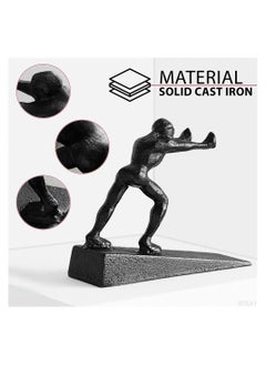 Generic Cast Iron Man Heavy Duty Door Stopper, Decorative Door Stopper, Rustic Door Stoppers Avoid Drilling Holes, Man Door Stop Wedge to Stop Your Bedroom, Bath and Exterior Doors  - Image 4