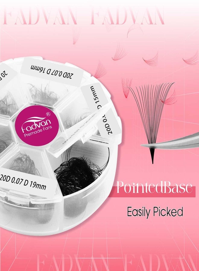 FADVAN Eyelashes Extension Volume Eyelashes Bunch 20D 0.07D Curl 15-20mm 600PCS Fan Eyelashes Extension Professional Eyelashes Premade Fans Lashes - Image 3