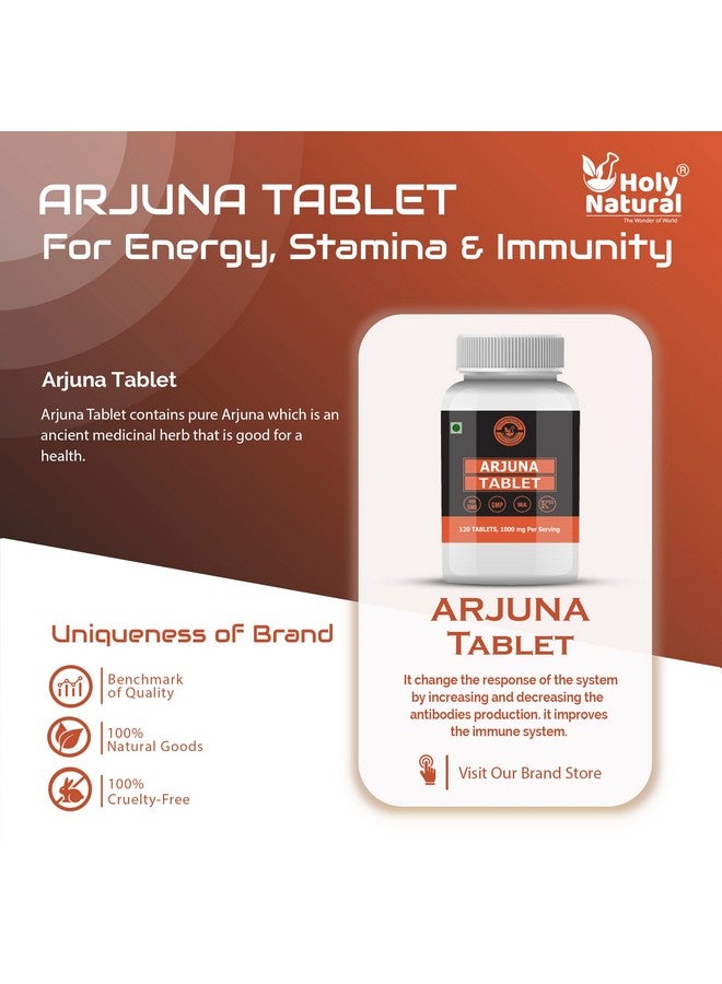 Holy Natural - The Wonder of World Holy Natural Arjuna Tablet - 1000Mg Per Serving, 120 Tablet, 100% Pure And Natural - Dietary Supplement  - Image 3