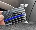 LFPartS USA Stainless Steel Metal Flag for Cars Trucks 312 x 2 Black with Blue line - Image 3