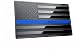 LFPartS USA Stainless Steel Metal Flag for Cars Trucks 312 x 2 Black with Blue line - Image 2