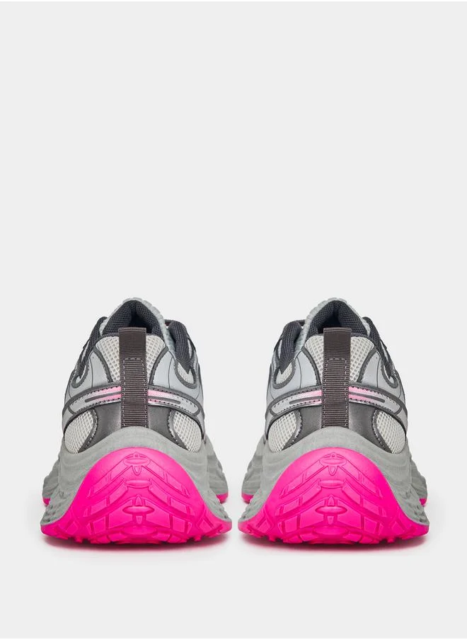 Styli Mesh Web Design Chunky Sole  Sneakers