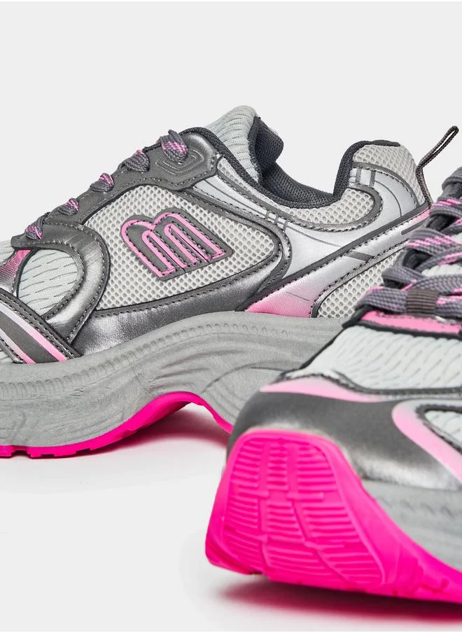 Styli Mesh Web Design Chunky Sole  Sneakers
