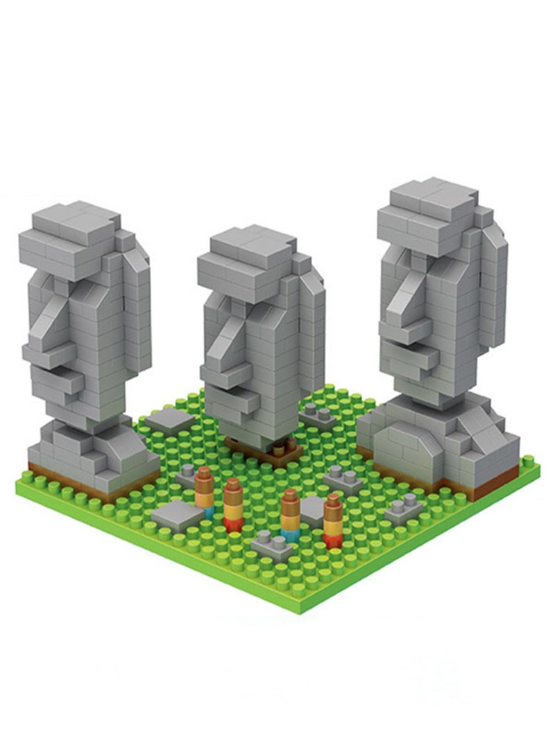 Loquat Children's Educational Assembly And Construction Toys Small Particle Assembly Building Blocks (Stone Statue 380Pcs) - Image 1