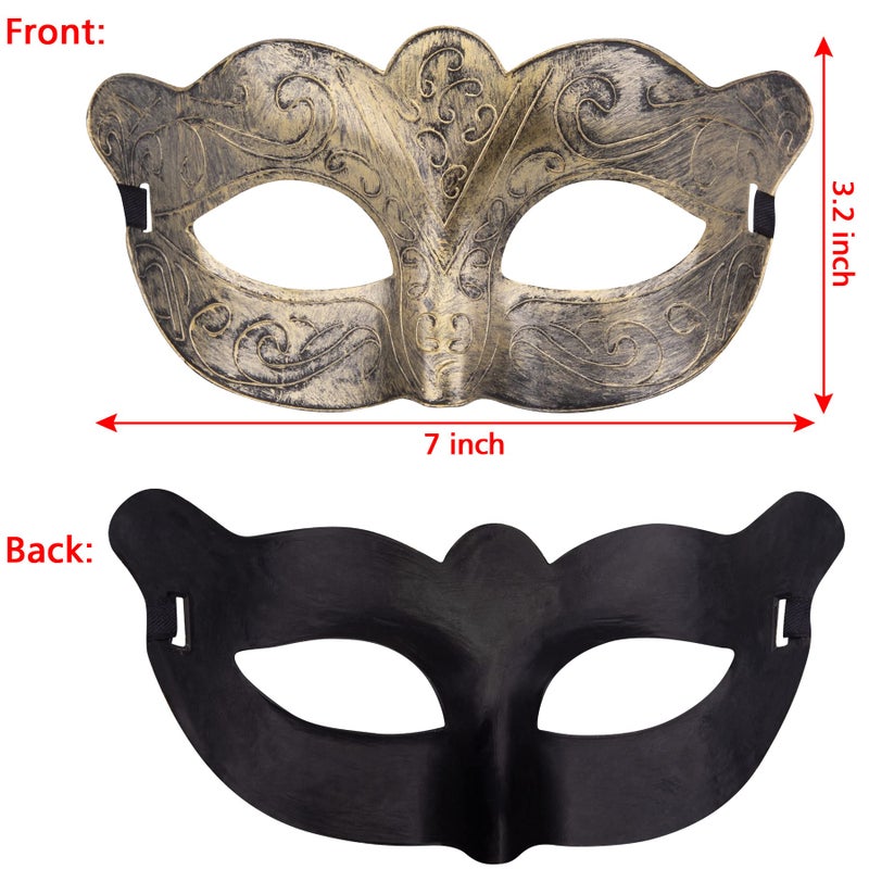 FEQO 128 Pieces Masquerade Masks Vintage Antique Venetian Masks for Men Women(Butterfly, Prince, Princess, Peri) - Image 2