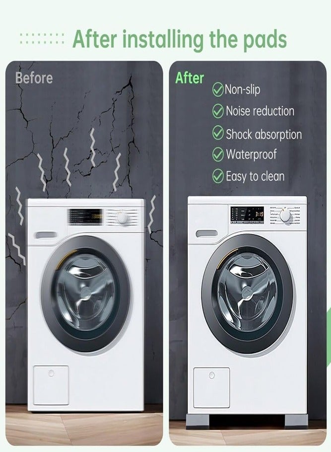 BELLSBERRY 4Pcs Washing Machine Foot Pads – Anti-Vibration, Noise-Cancelling Mats for Washer and Dryer Support - Image 2
