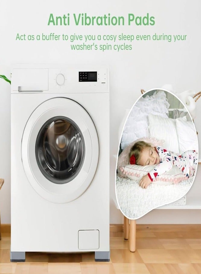 BELLSBERRY 4Pcs Washing Machine Foot Pads – Anti-Vibration, Noise-Cancelling Mats for Washer and Dryer Support - Image 3