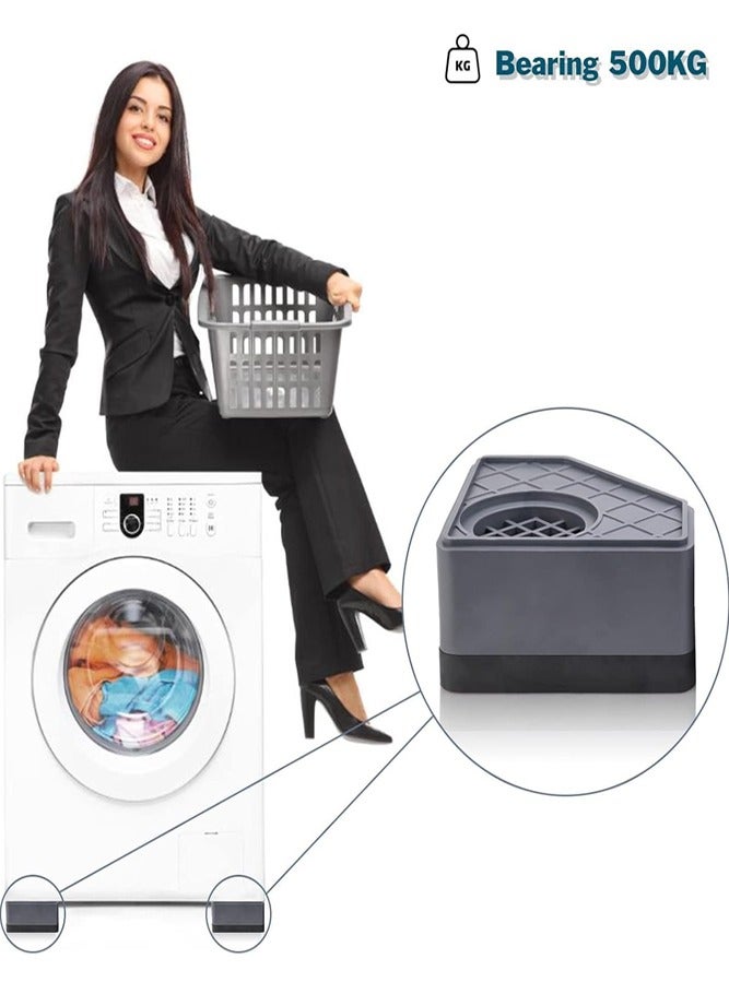BELLSBERRY 4Pcs Washing Machine Foot Pads – Anti-Vibration, Noise-Cancelling Mats for Washer and Dryer Support - Image 5