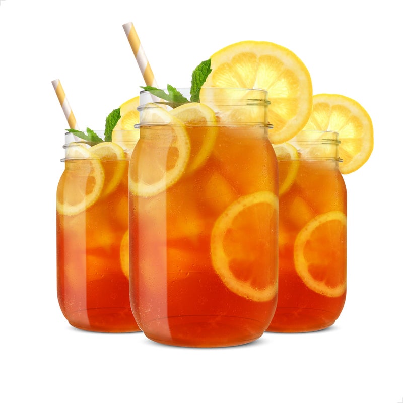 TOSSWARE POP 16oz Mason Premium Quality Recyclable Unbreakable  Crystal Clear Plastic Drinking Jar 48 Count Pack of 1 crystal