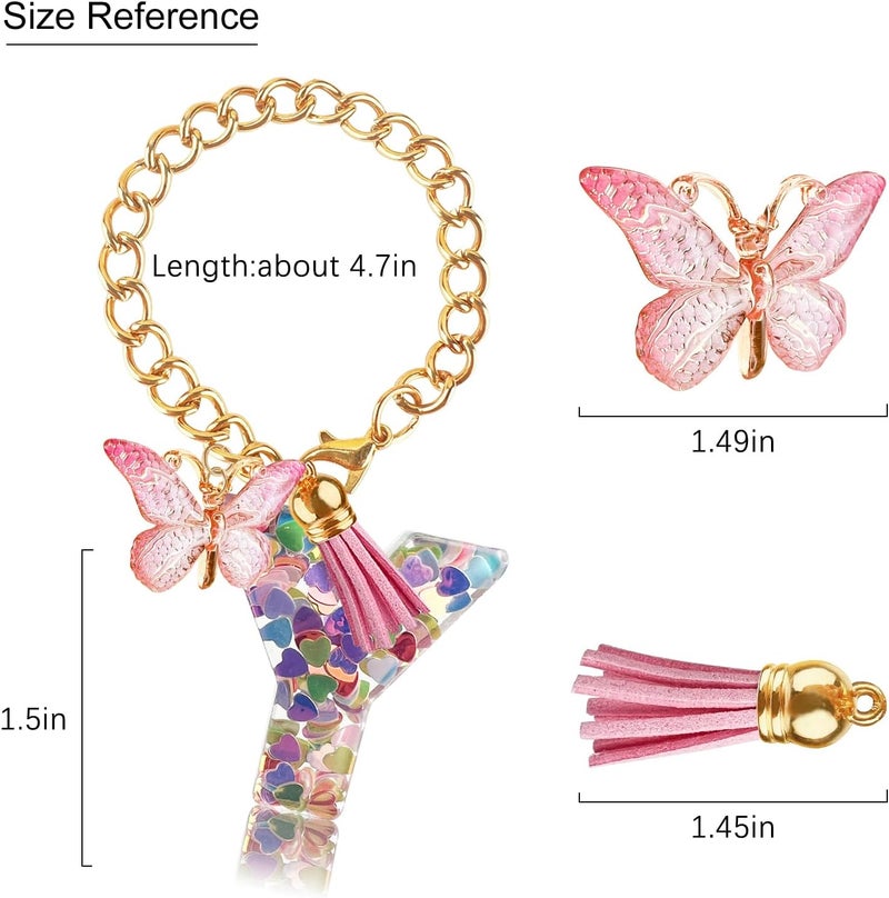 Velaco Letter Charm Accessories for Stanley Cup with Handle, Cute Initial Letter Keychain Handle Charm - Image 3