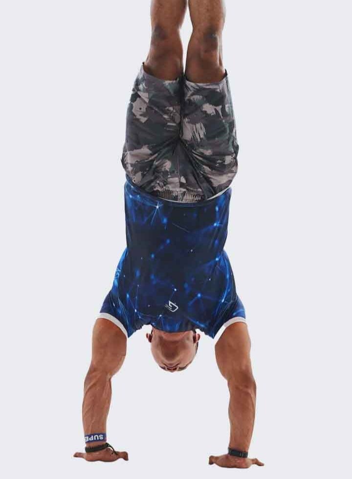 تي شيرت ضغط الكونية الأزرق - Image 5