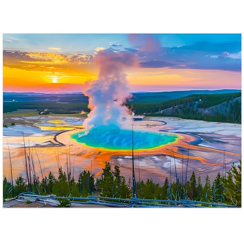 Jeacirio Jigsaw Puzzles for Adults 500 Pieces Puzzle National Parks Interlock Perfectly Letter on Back No Dust Landscape Puzzle Home Decor Toy Gift for Teens Men Women Seniors Nature Jigsaw Puzzles Scenery - Image 1