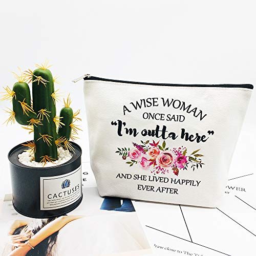 Charmoly Retirement Gifts for Women Best Friends Wife Mom Grandma Coworkers Boss Nurse Teachers Retirees Colleagues Work BFF Bestie Funny Birthday Retired Makeup Bag - Image 4