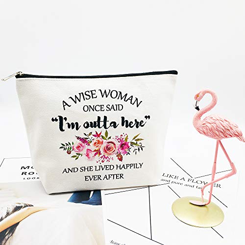 Charmoly Retirement Gifts for Women Best Friends Wife Mom Grandma Coworkers Boss Nurse Teachers Retirees Colleagues Work BFF Bestie Funny Birthday Retired Makeup Bag - Image 3