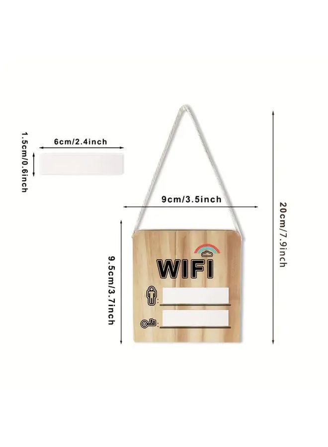 Modern Wooden WiFi Password Sign Wall Mounted Network Display Plaque Model GP 01 - Image 4