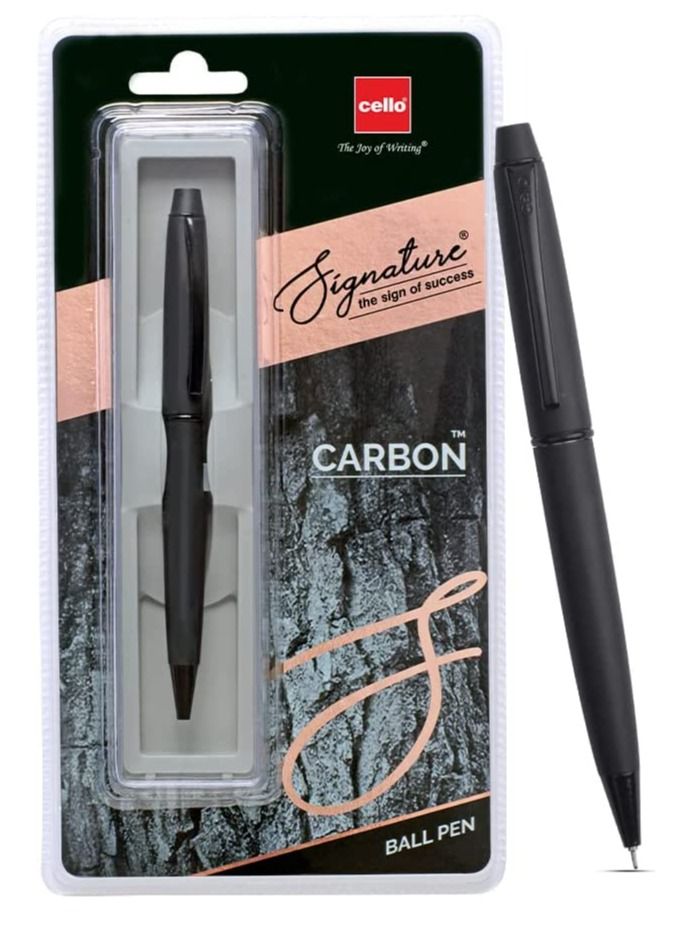 Cello Signature Carbon Ball Pen Blue Ink - Image 1