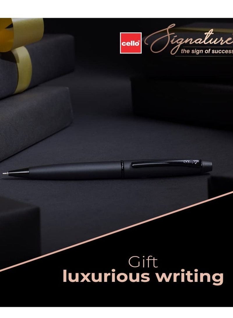 Cello Signature Carbon Ball Pen Blue Ink - Image 3