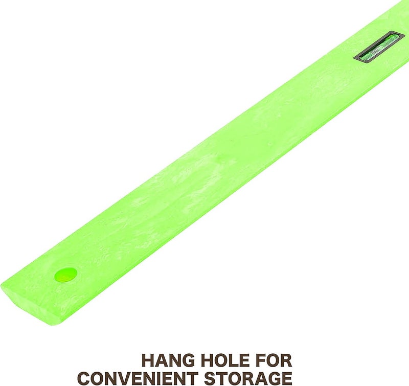 MAYES 10743 Polystyrene Level Ruler 24", Precision Measuring and Leveling Tool, Plumb and Level Vials with SAE and Center-Finding Scale, for Framing, Hanging, Made in the USA - Image 4