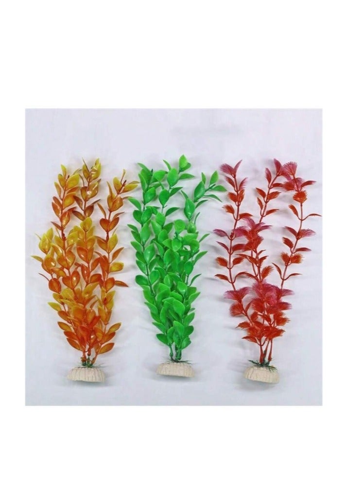 OASIS-TH Aquarium Decorations 12 Pack Lifelike Plastic Decor Fish Tank Plants,Used for Household and Office Aquarium Simulation Plastic Hydroponic Plants - Image 4
