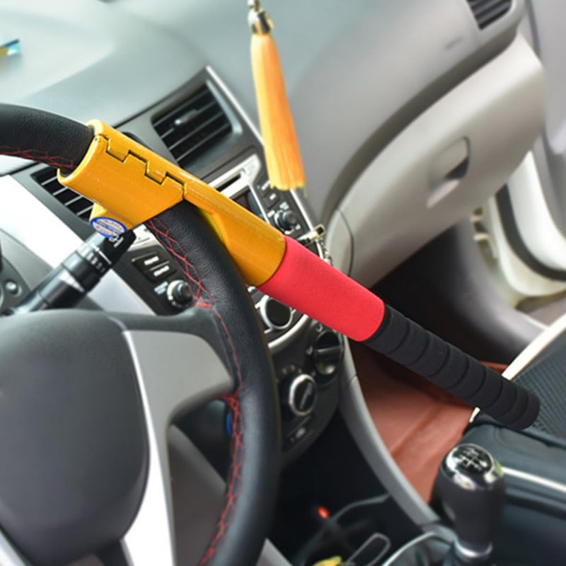 Adjustable Steering Wheel Lock Anti Theft Car Security Device with Cone Key - Image 4