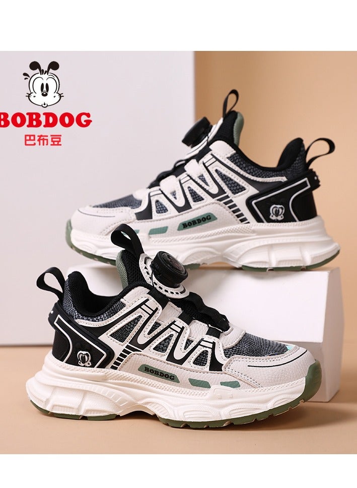 BOBDOG Children's Sports Running Shoes With Buttons And Waterproof Leather Surface - Image 1
