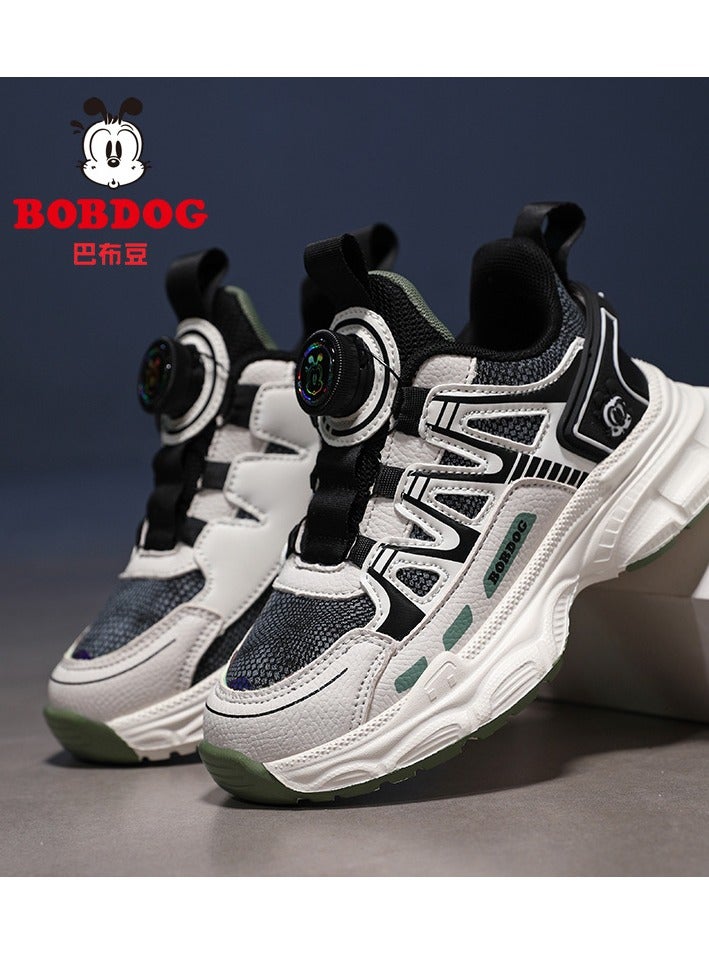 BOBDOG Children's Sports Running Shoes With Buttons And Waterproof Leather Surface - Image 2