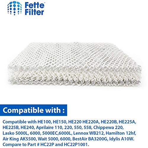 Fette Filter 2 Pack Whole House Humidifier Replacement Pads Compatible with Honeywell HC22P Also Compatible with Aprilaire Water Panel 10 Models 110 220 500 550 558 Humidifier - Image 4