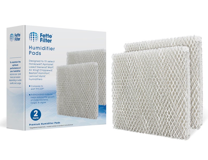 Fette Filter 2 Pack Whole House Humidifier Replacement Pads Compatible with Honeywell HC22P Also Compatible with Aprilaire Water Panel 10 Models 110 220 500 550 558 Humidifier - Image 1