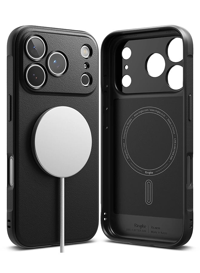 Ringke Onyx Magnetic For iPhone 17 Pro Max Case [For MagSafe] Enhanced Grip Tough Flexible TPU Shockproof Rugged Bumper Drop Protection Phone Cover - Black - Image 1