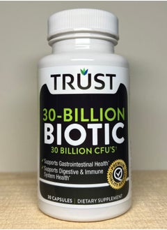 Trust Trust 30 Billion Biotic Probiotics For Digestive Health,Boost Immune System Colon Cleanser Prevents Nausea, Bloating, Vomiting And Abdominal Pain 30 Capsules  - Image 3