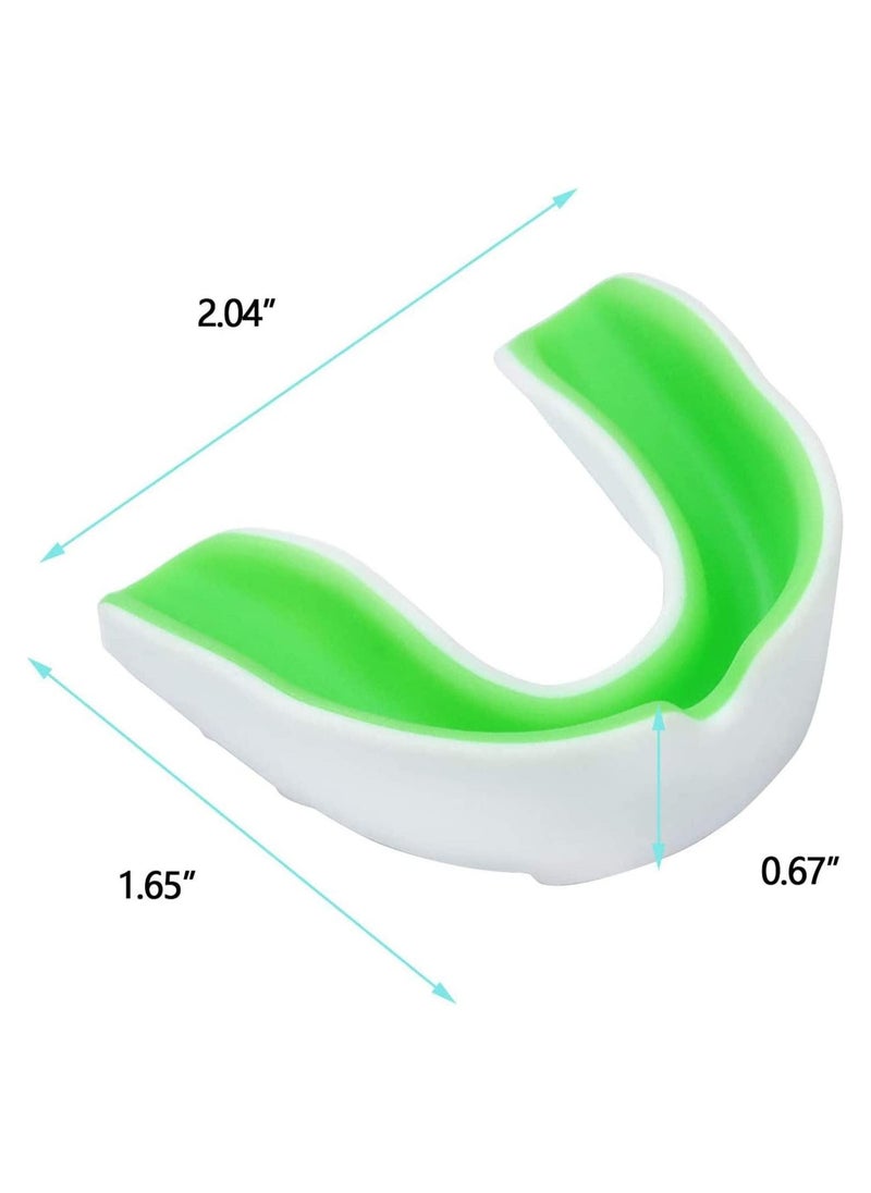 KASTWAVE 5 Pack Youth Mouth Guard Sports Mouth Guard Mouthguard Gumshield for Kids Double Colored Kids for Football Basketball Boxing MMA Hockey with Free Case  - Image 2