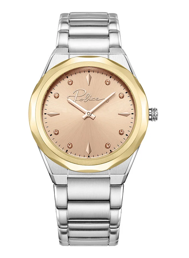 بوليس Womens Hana Stainless Steel Analog Wrist Watch PEWLG2228702 34mm Silver
