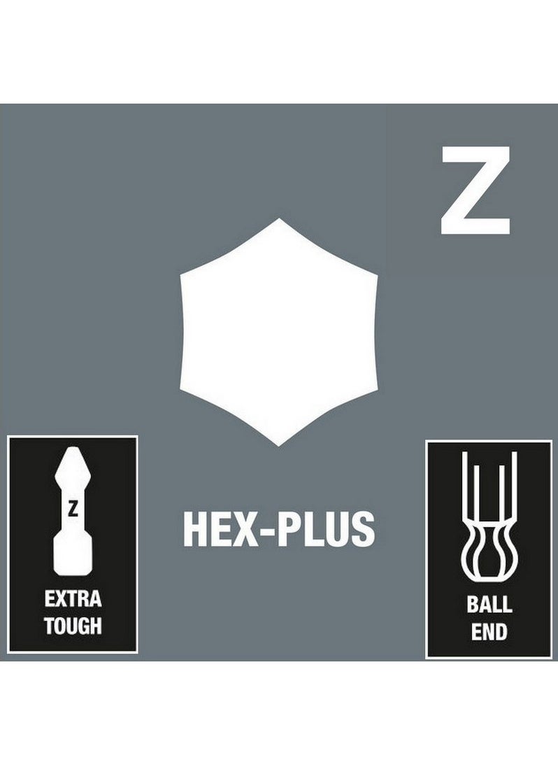 Wera - 842/4 Z Hexplus Top Head Bit Tip 89 mm 7/64" 05380125001 - Image 1