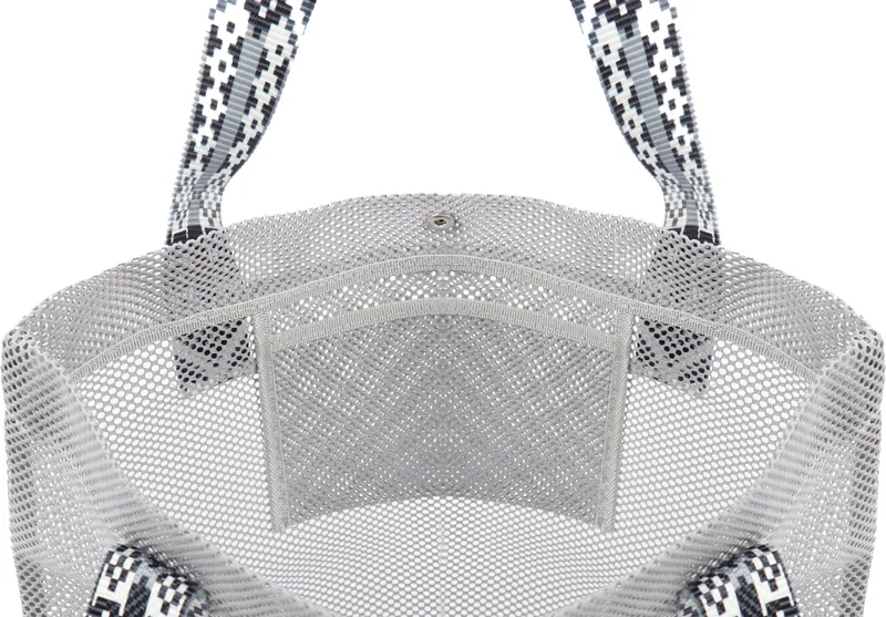 هوبي ماركت ارت Mesh Women's Beach Bag Daily Hand and Shoulder Bag Picnic Bag 44X37 Cm. Grey
