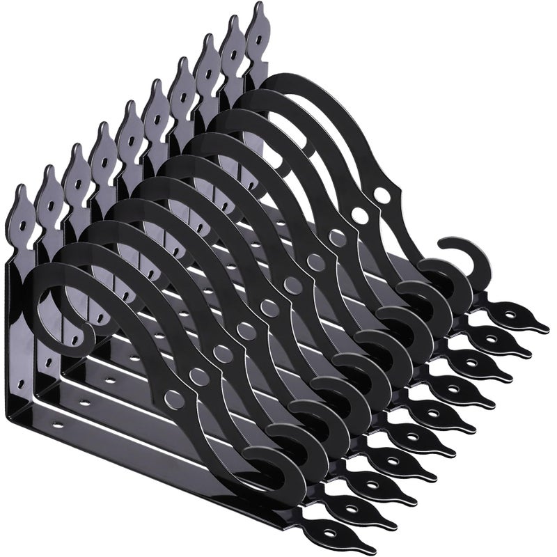 Tivcck 10 Pack Decorative Shelf Brackets54Inch Wall Mounted L Shape Shelf BracketHeavy Duty Shelf Brackets for ShelvesMetal Corner Brace Right Angle Bracket Shelf Support with ScrewsBlack - Image 2